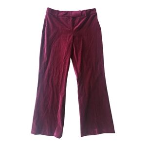 Oscar de la Renta Red Corduroy Flare Pants – Size 10, Cotton Blend